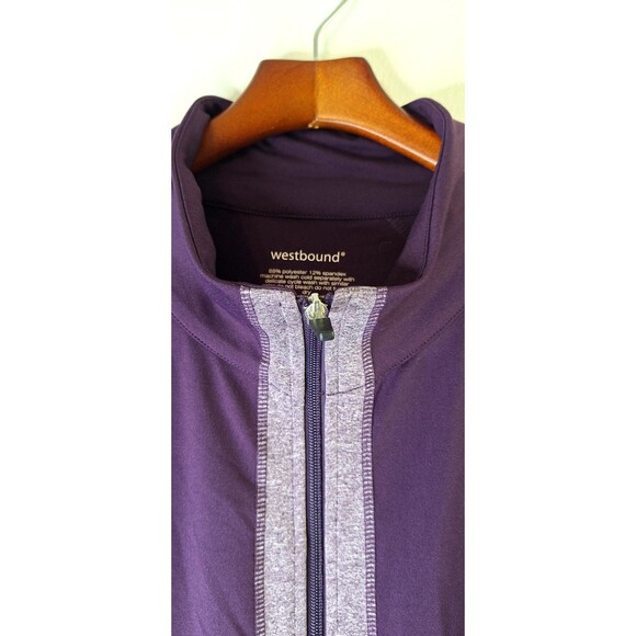 WESTBOUND Purple Full Zip Track Jacket Women's Sz XL Active Wear Casual Workout - Picture 6 of 8